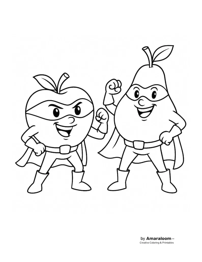 Superheld Obst & Gemüse Malbuch – Bild 3 von 6