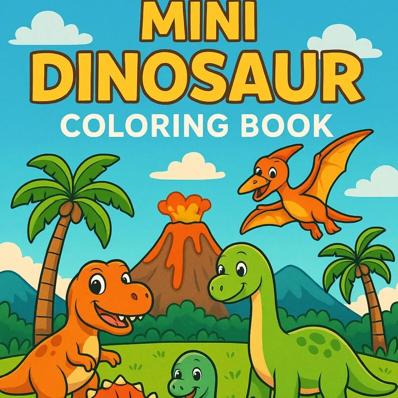Mini Dinosaurier Malbuch