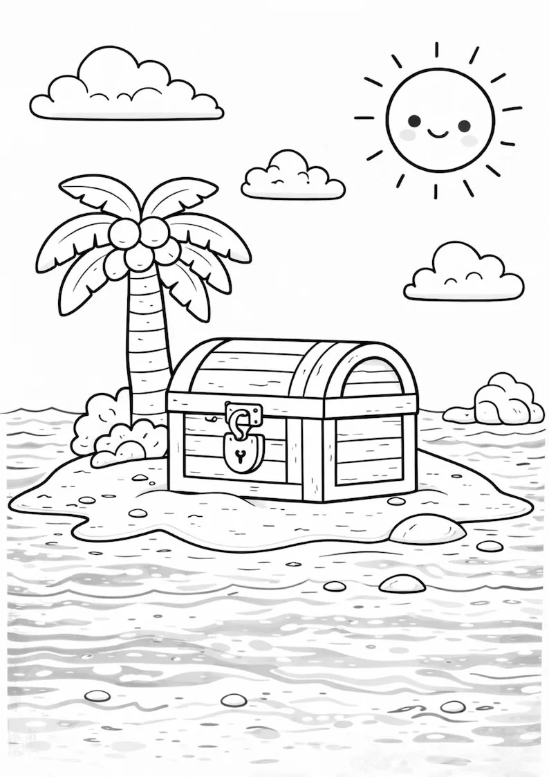 Kawaii Piraten-Malbuch – Bild 6 von 6