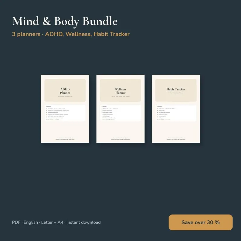 ADHD + Wellness + Habit Bundle