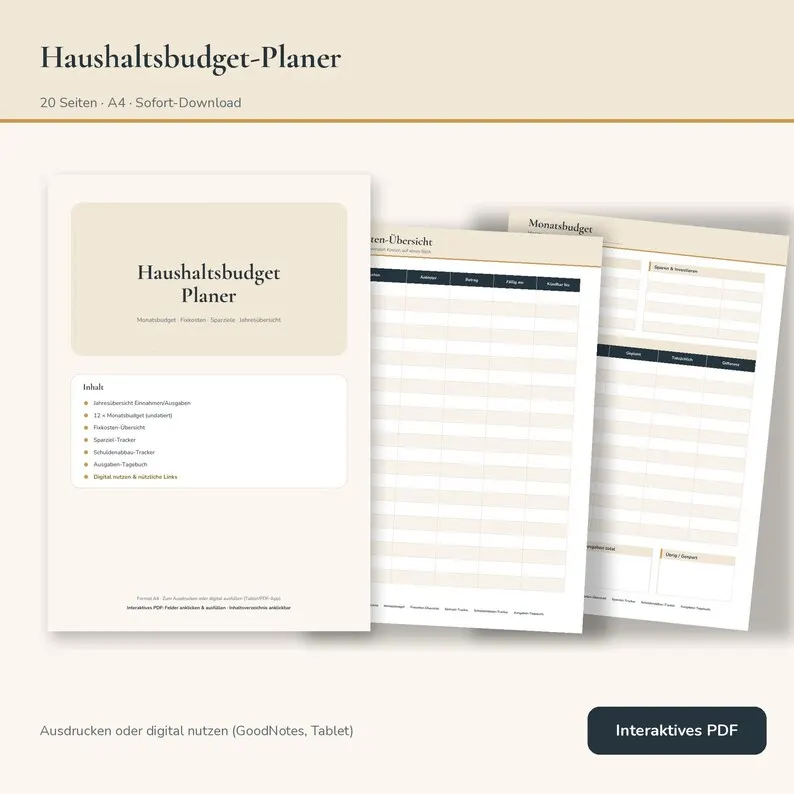 Haushaltsbudgetplaner