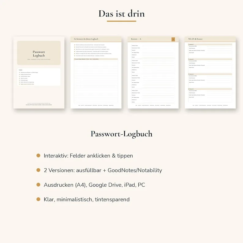Passwort-Buch – Bild 2 von 2