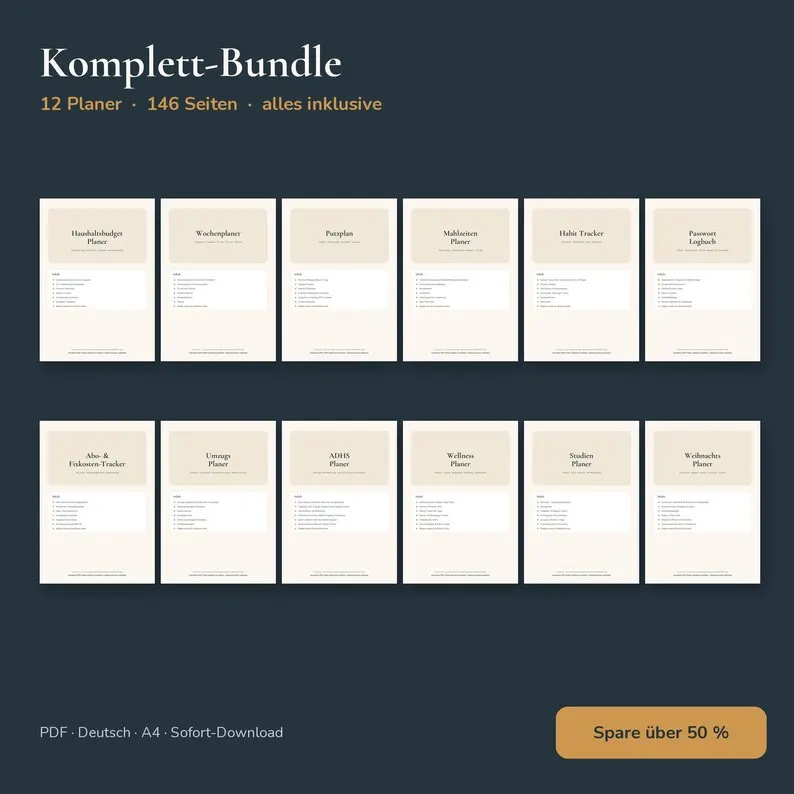 Planer-Paket: 12 Planer