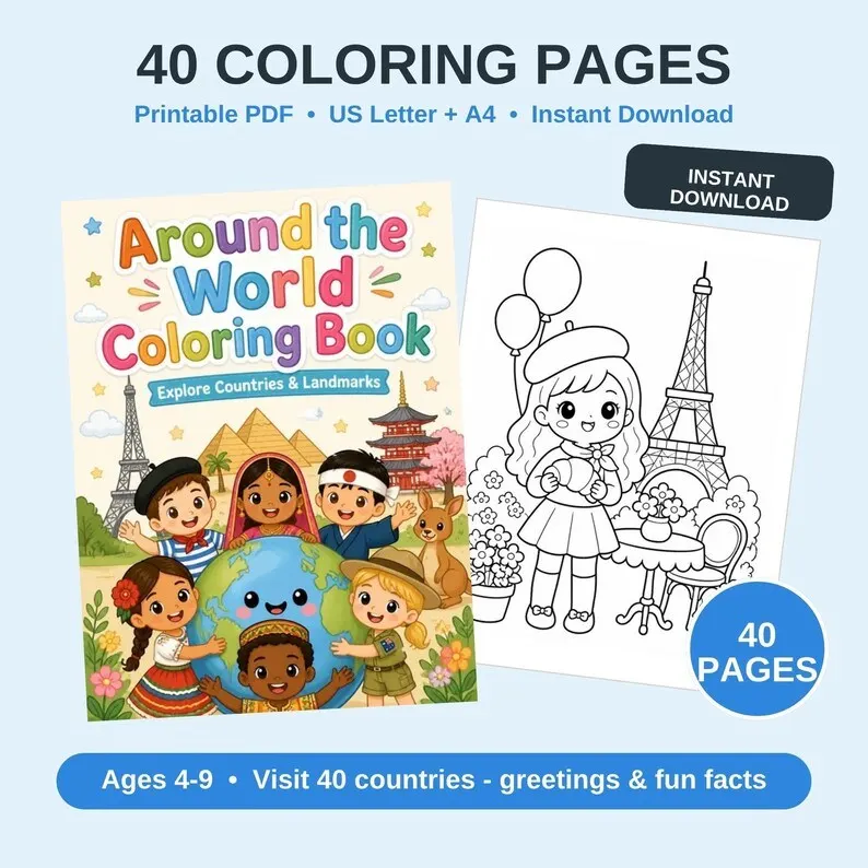 Coloring Book “Around the World”