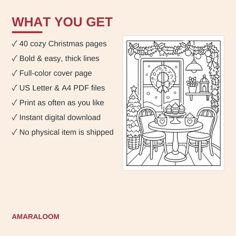 Gemütliches Weihnachtsmalbuch – Bild 3 von 3